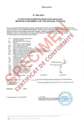 Au sujet du certificat de conformité européen