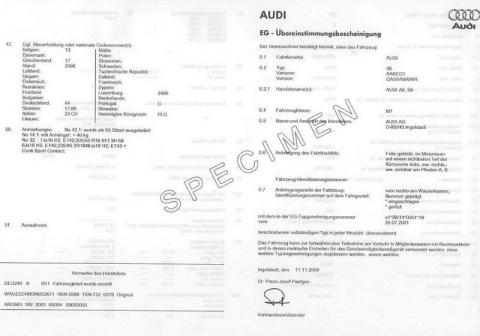 Certificat de conformité ou Certificat de conformité Européen COC Certificat de conformité ou Certificat de conformité Européen COC