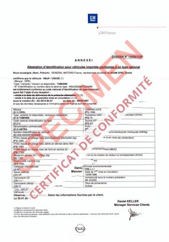 Guide sur le Certificat de Conformité COC Guide sur le Certificat de Conformité COC