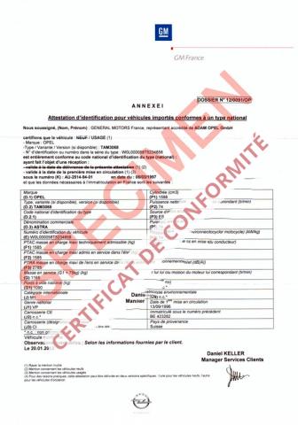 Guide sur le Certificat de Conformité COC