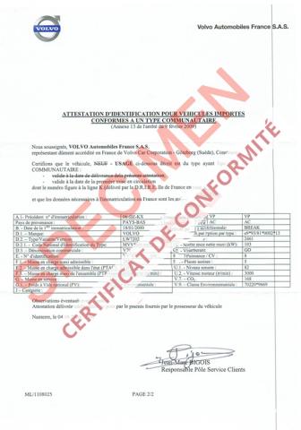 Service d'obtention de certificat de conformité pour voiture importé Service d'obtention de certificat de conformité pour voiture importé